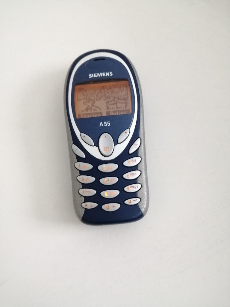 Nostalgische Siemens A55 Blauw GSM uit 2003 Feature Phone, Ophalen of Verzenden, Gebruikt, Klassiek of Candybar, Zonder abonnement