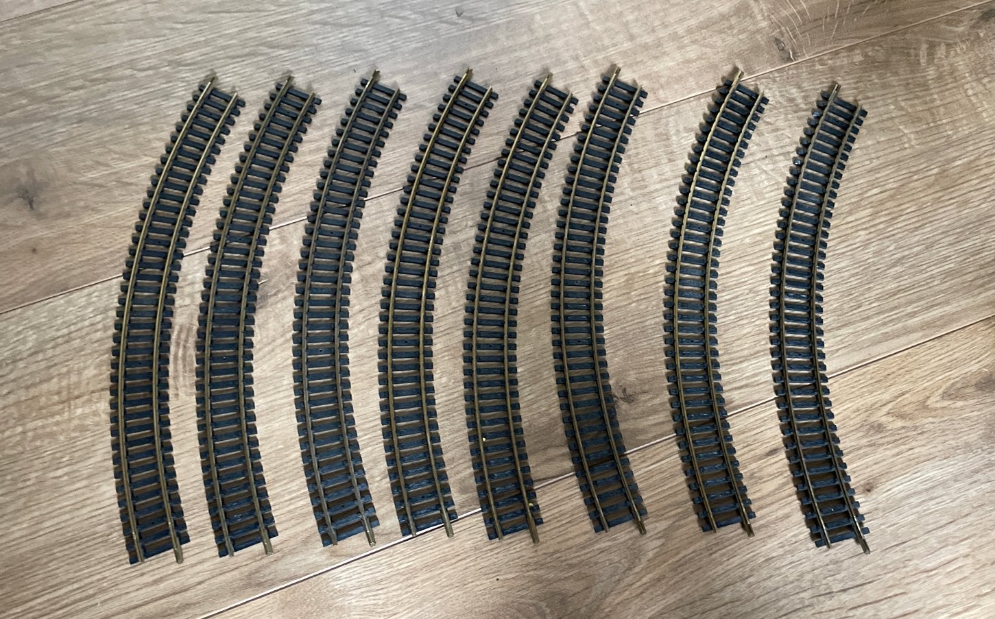 Fleischmann Rails 6024 Gebogen Spoor (8 stuks), Gebruikt, Gelijkstroom, Fleischmann, Rails