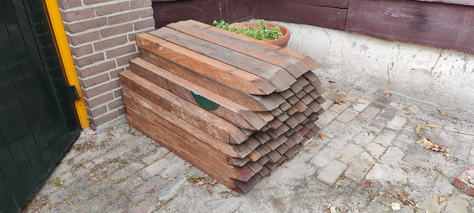 Hardhouten Tuinpaaltjes, Ophalen, Plank, 50 mm of meer, Minder dan 200 cm