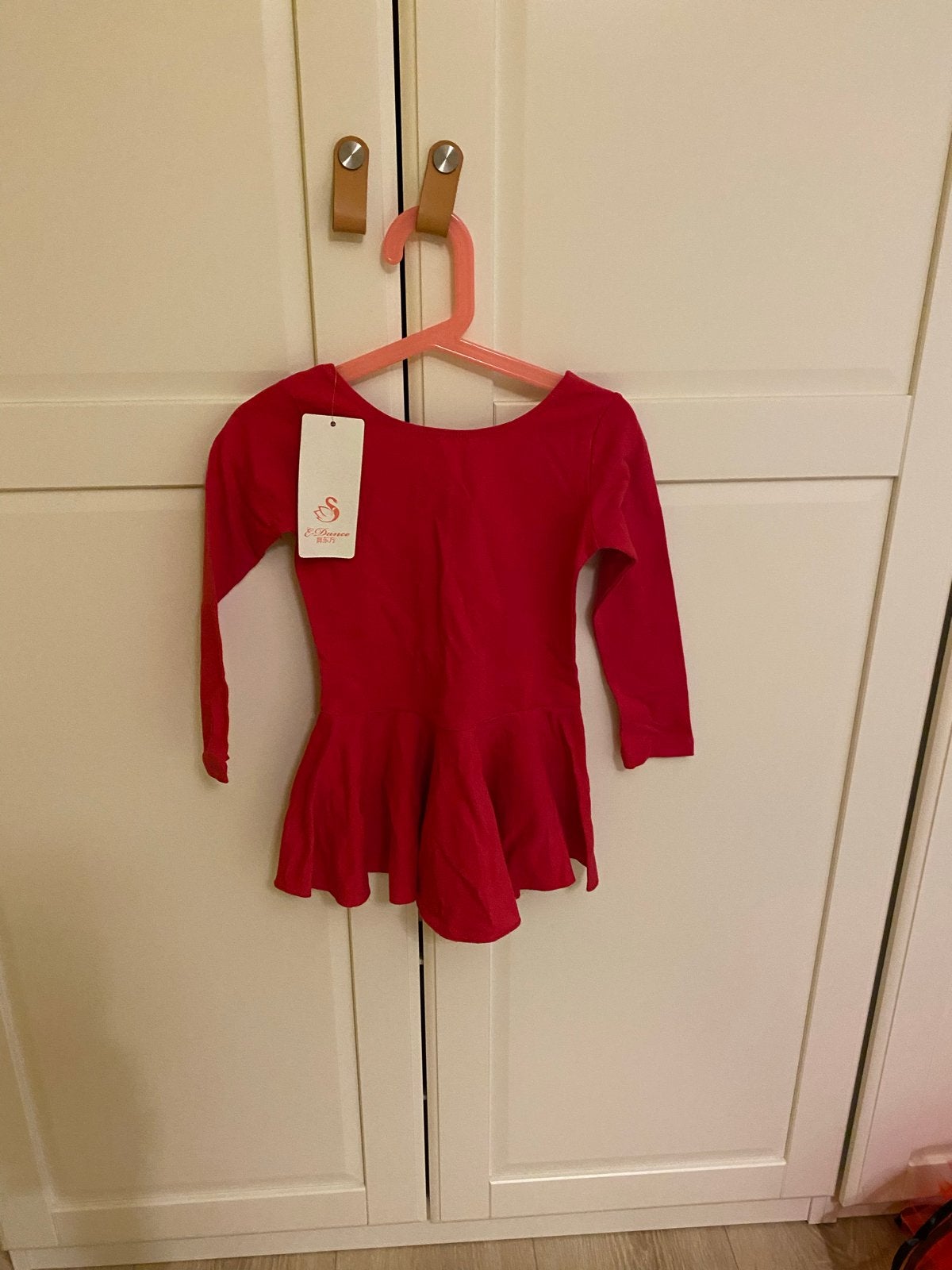 Rood balletpakje met lange mouwen, Ophalen of Verzenden, Nieuw, Rood, Boven de knie