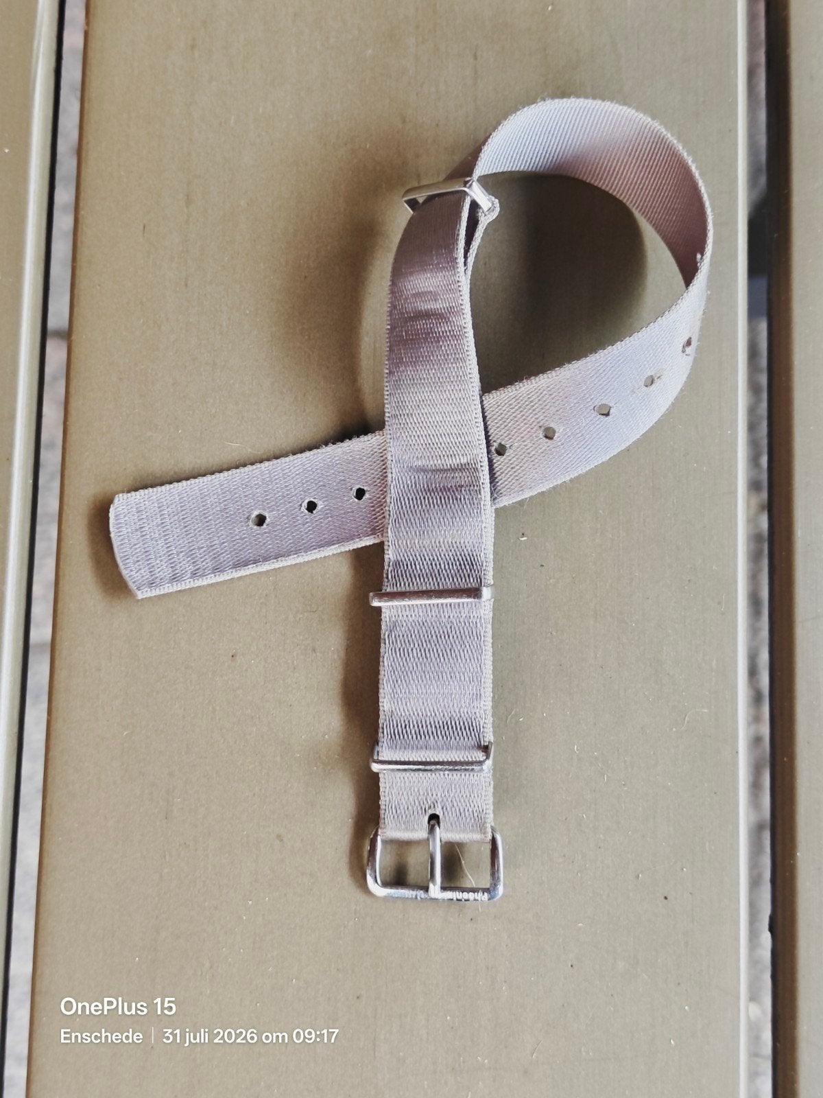 Phoenix Straps Ltd "Italian Silk" NATO 18mm Grey 
Black/Ora, Ophalen of Verzenden, Zo goed als nieuw