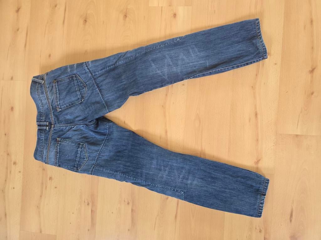 Esquad motorbroek - Gebruikt, goede staat, Blauw, Overige jeansmaten, Ophalen of Verzenden, Esquad