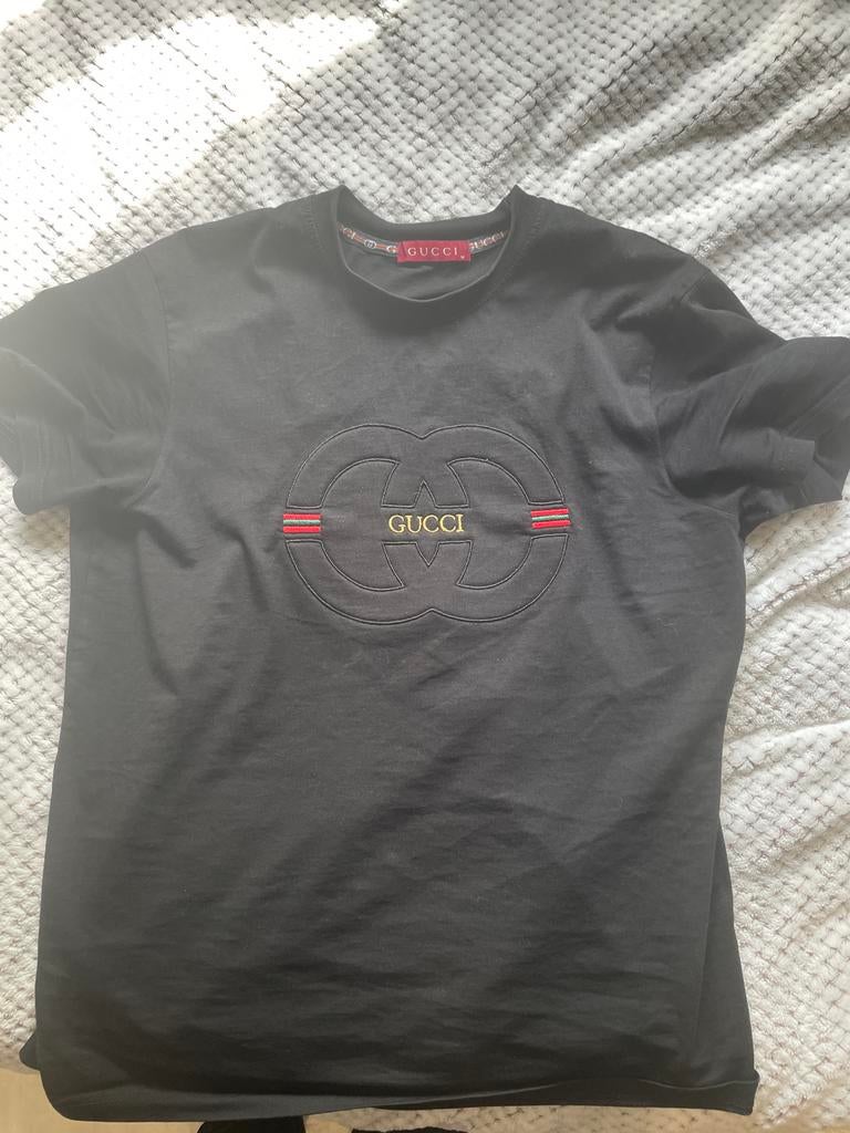 Gucci T-shirt met GG-logo, Ophalen, Nieuw, Overige maten, Zwart