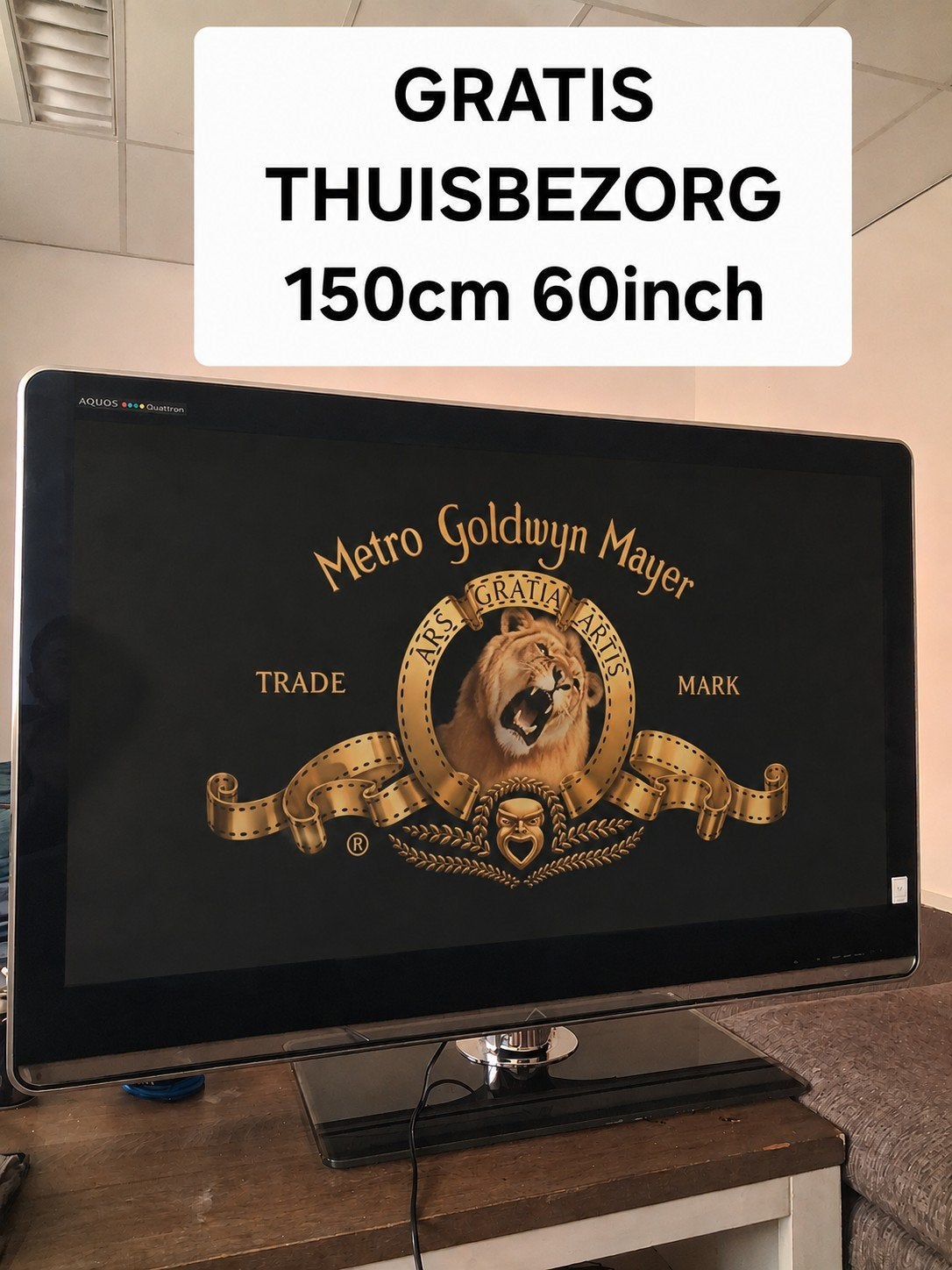 Sharp Aquos Quattron 60" Full HD LED TV - Bioscoopervaring!, Ophalen, LED, Zo goed als nieuw, 100 cm of meer