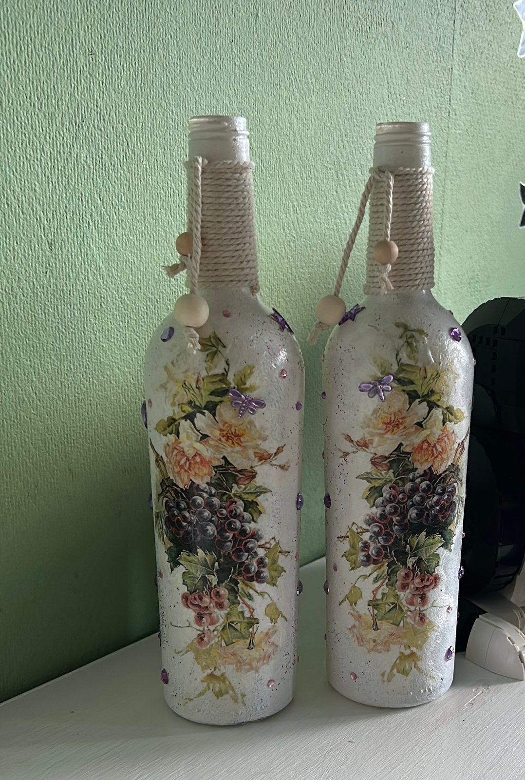 2 Decoupage flessen, Ophalen of Verzenden, Nieuw