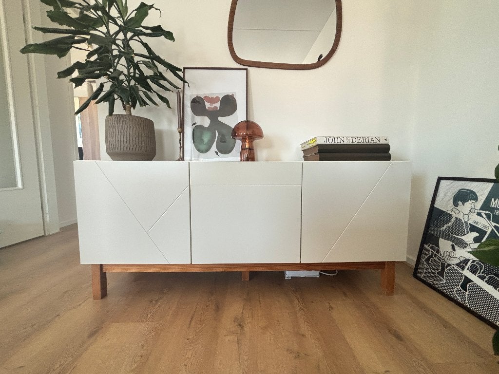 Dressoir wit, Ophalen, 150 tot 200 cm, 25 tot 50 cm, Gebruikt