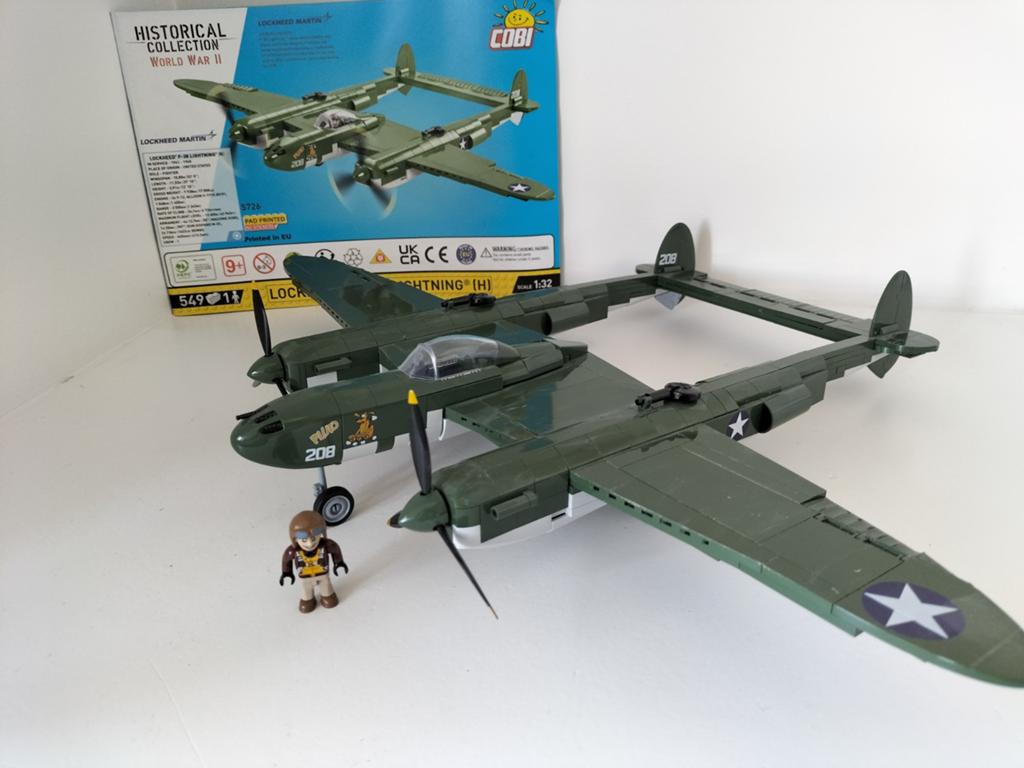 Cobi P-38 Lightning Vliegtuig Bouwset met Piloot, Ophalen of Verzenden, Zo goed als nieuw, Overige merken