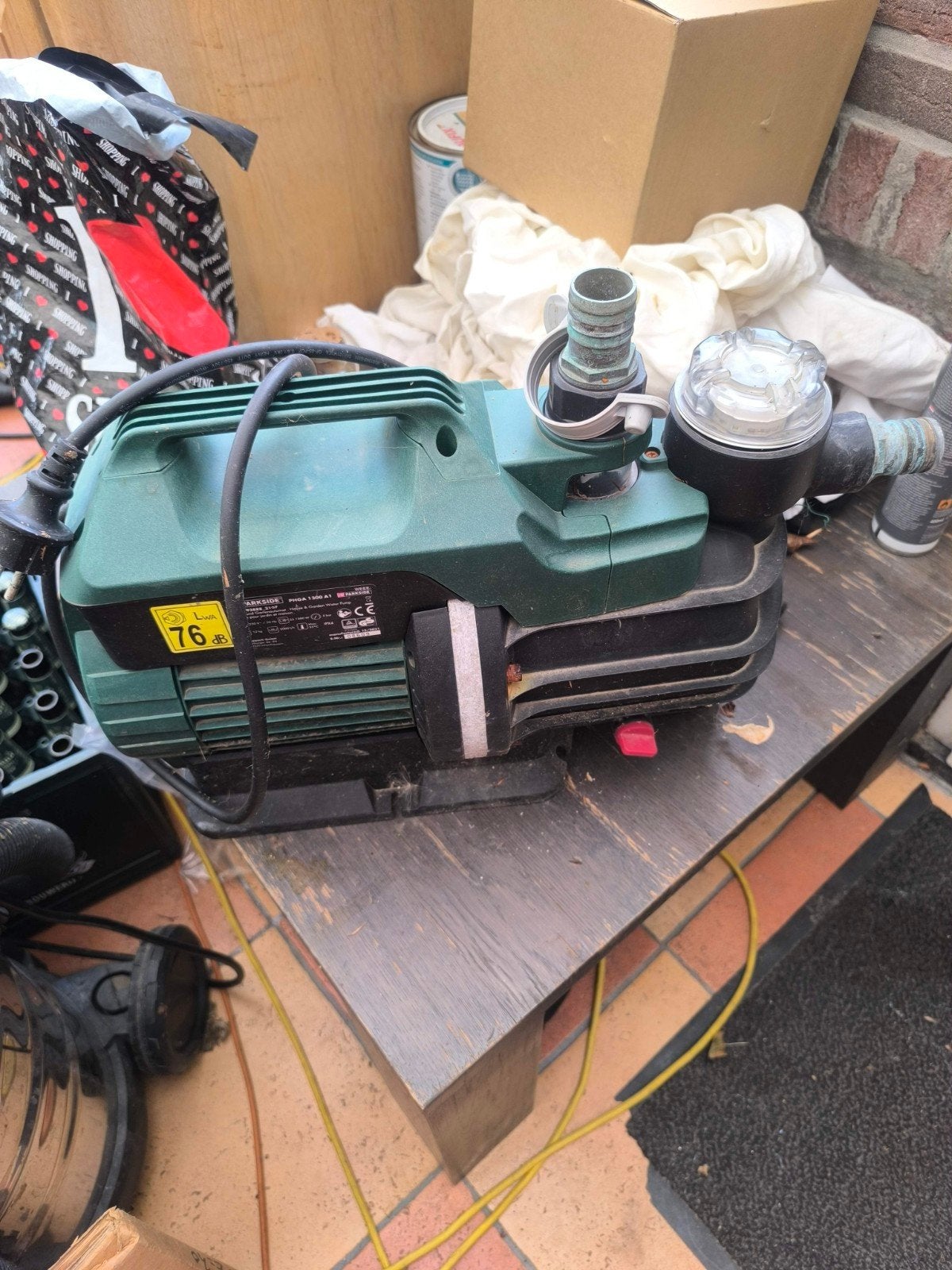 Parkside PHGA 1300 A1 zwembad, tuinpomp, 1300W/5000ltr/uur., Ophalen, Gebruikt