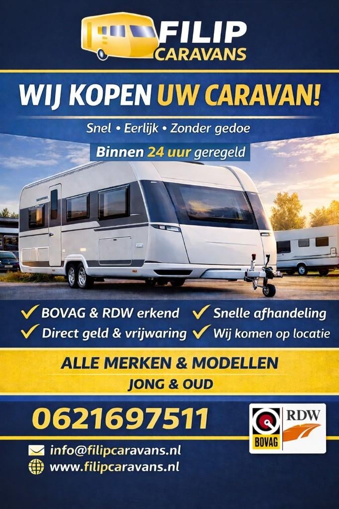 Caravan inkoop heel Europa, Caravans en Kamperen, Caravan Inkoop