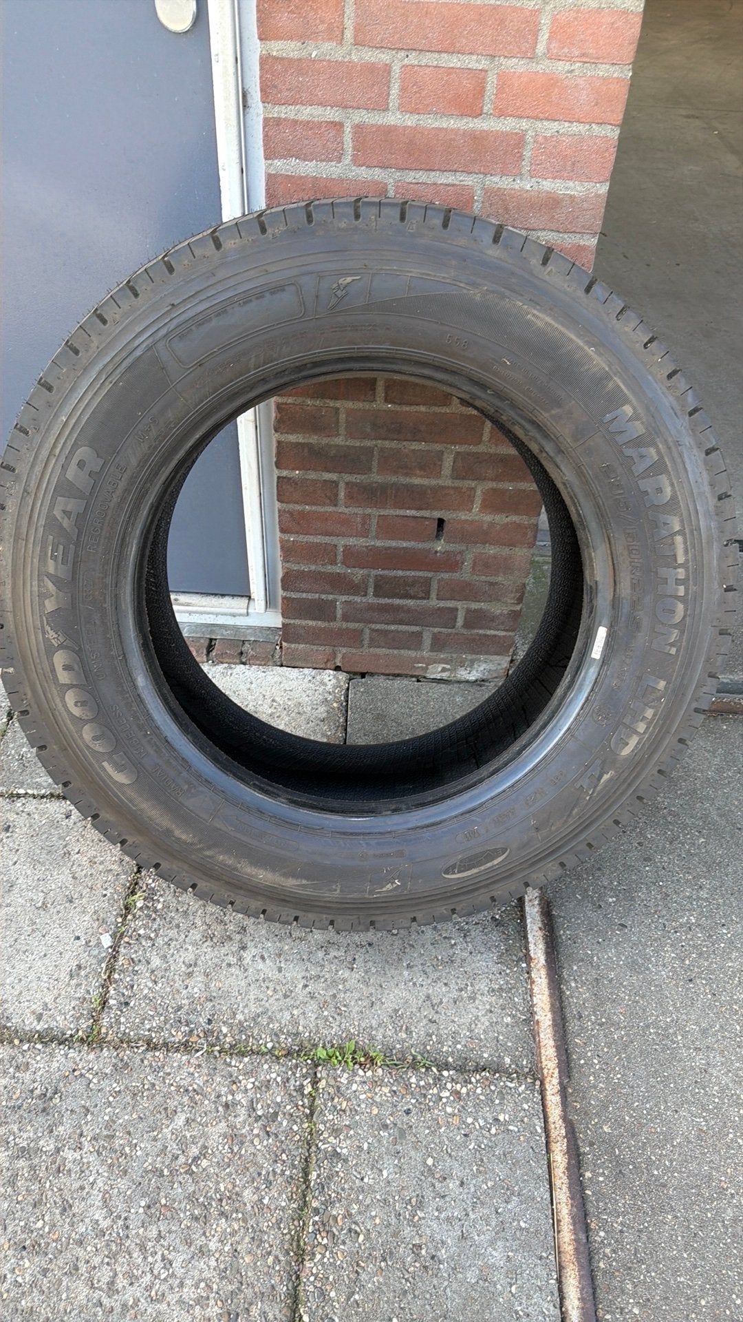 295/60-22,5 goodyear marathon lhd2 nieuw, Ophalen, Zo goed als nieuw