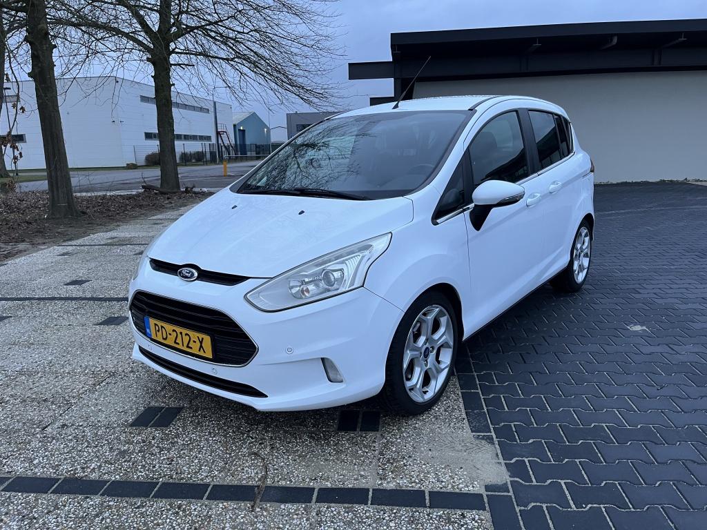 Ford B-MAX 1.0 EcoB. Titanium Climate Cruise Stl verwarming, Euro 5, Gebruikt, Wit, Bedrijf