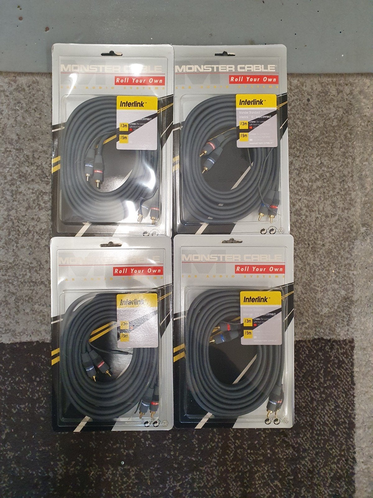 4x monster interlink signaal kabel 3m, Ophalen of Verzenden, Nieuw, Minder dan 2 meter, Interlink-kabel