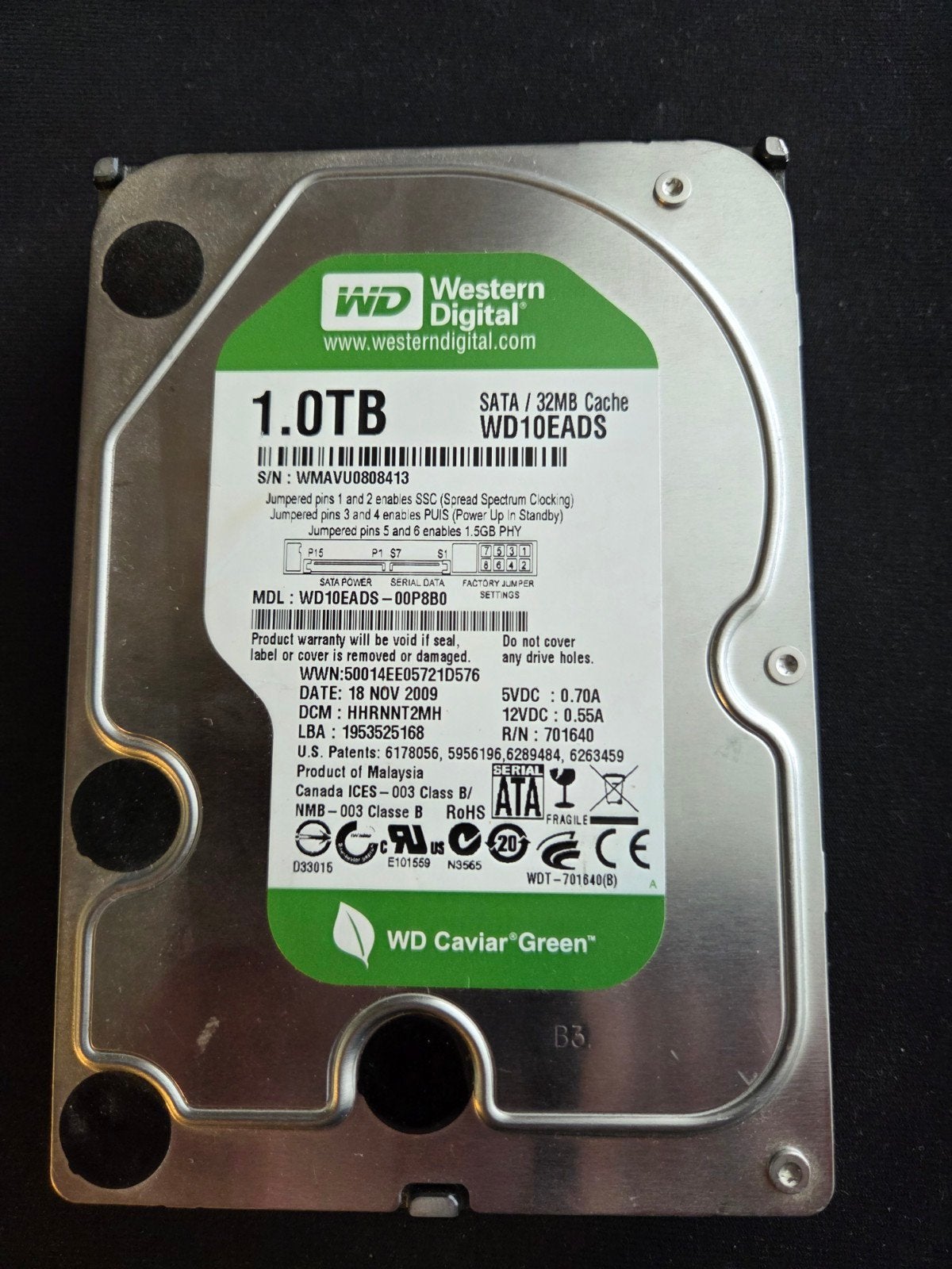 Western Digital WD Caviar Green 1TB HDD, Computers en Software, Intern, Server, Ophalen of Verzenden, 1TB