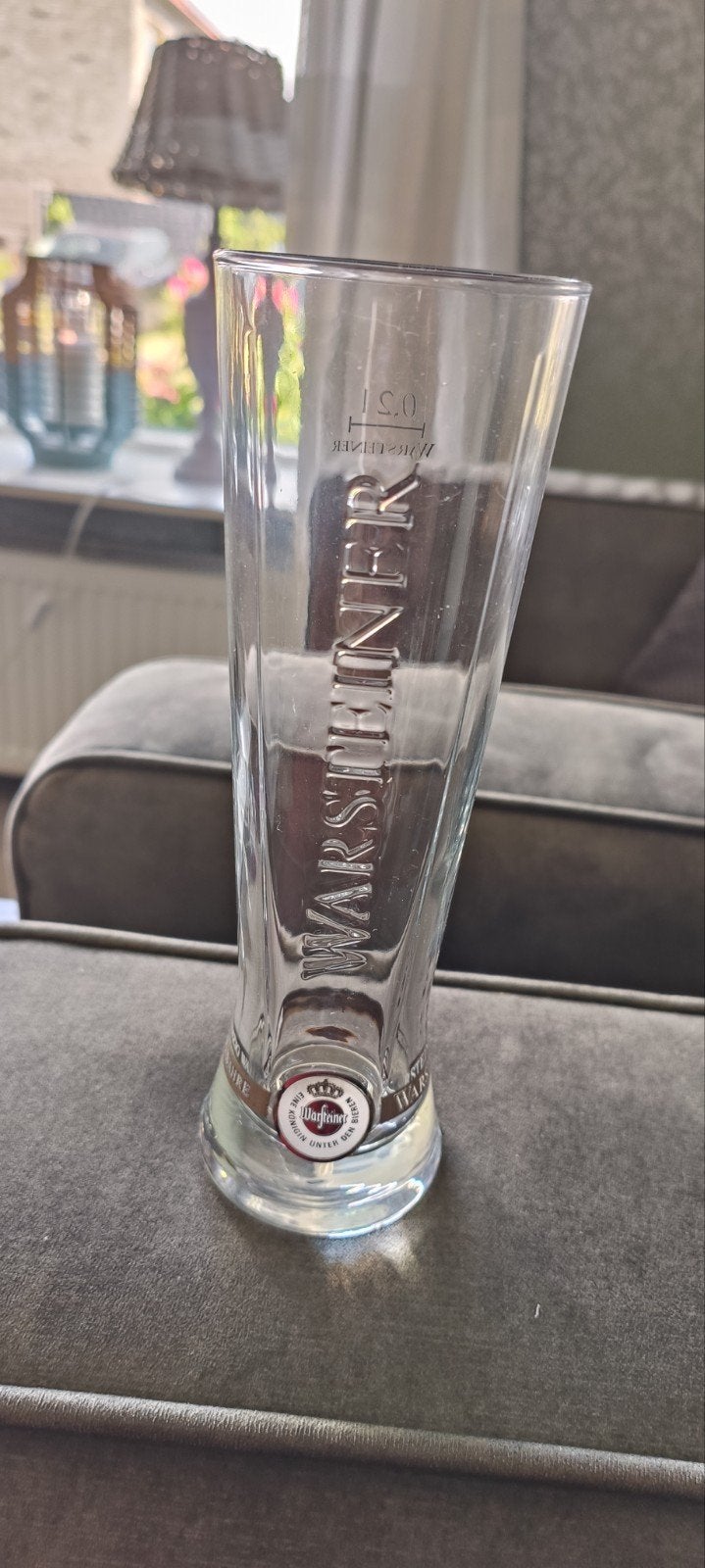1 warsteiner glas, Ophalen of Verzenden, Gebruikt, Bierglas