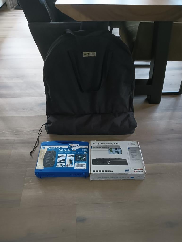 Schotel, sat finder en satelliet receiver, Ophalen, Gebruikt