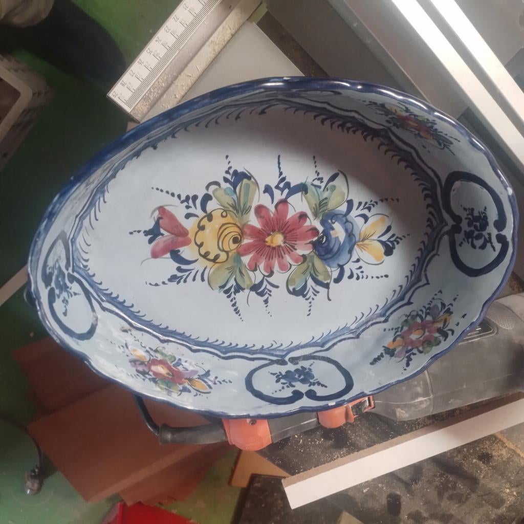 Portugese schaal, handgeschilderd, Ophalen of Verzenden