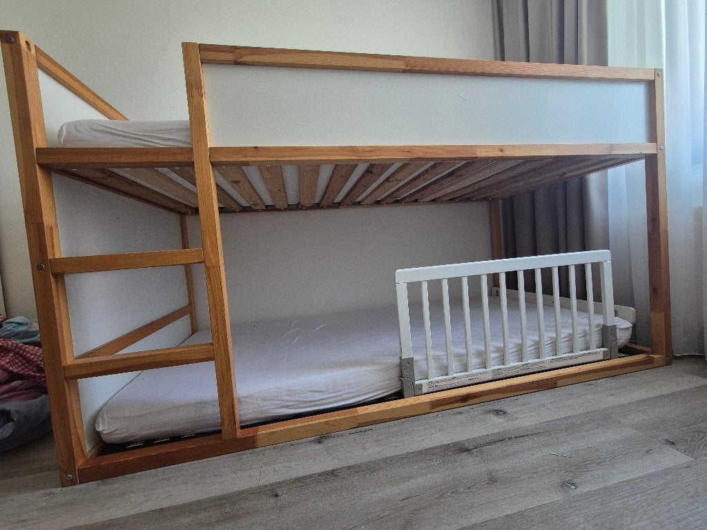 Ikea kura omkeerbaar bed/ hoogslaper/ stapelbed, Kinderen en Baby's, Ophalen, 85 tot 100 cm, Zo goed als nieuw, Lattenbodem