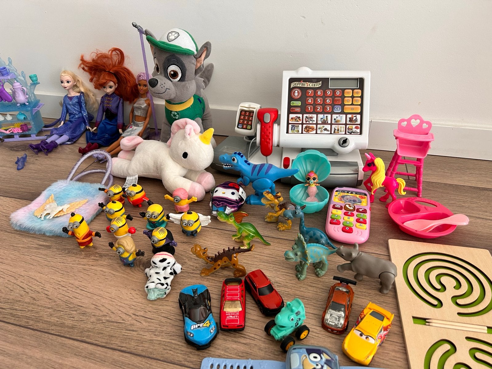 Grote speelgoedbundel: Frozen, dinos, Minions en meer, Ophalen of Verzenden, Zo goed als nieuw, Jongen of Meisje
