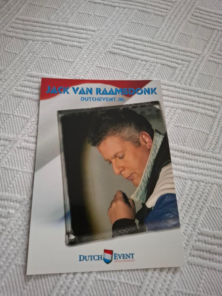 Flyer/fotokaart van zanger Jack van Raamsdonk., Ophalen, Zo goed als nieuw, Foto of Kaart