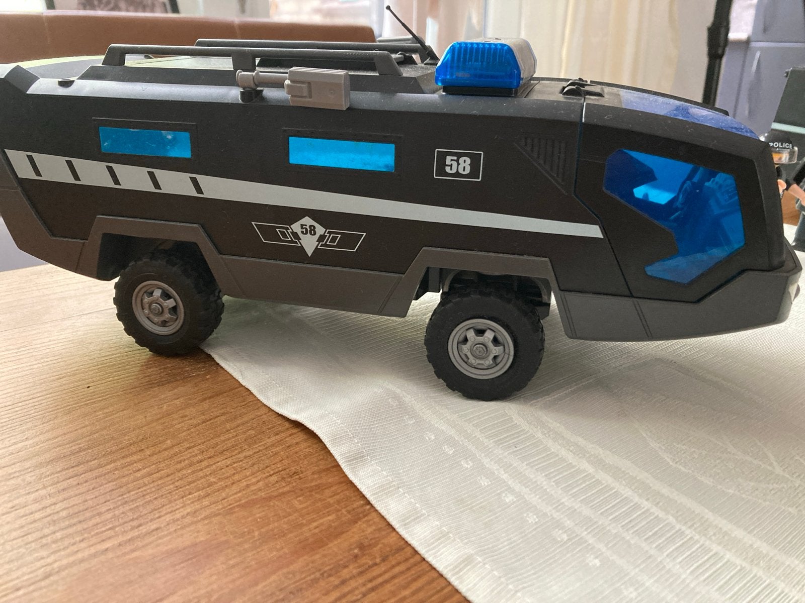 Playmobil Politie helikopter, jeep en gepantserd voertuig, Ophalen of Verzenden, Zo goed als nieuw, Complete set, Voertuig