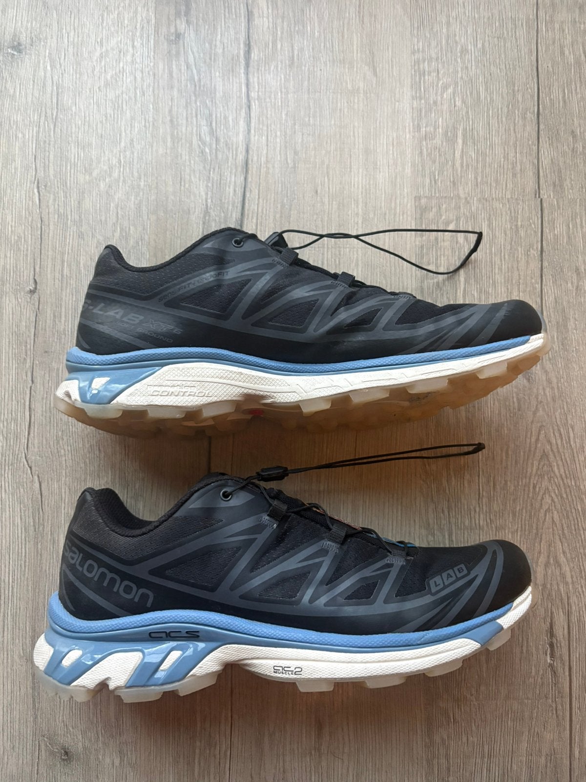 Salomon XT-6 Sneakers Maat 42 - Zwart/Blauw, Ophalen of Verzenden, Gedragen, Zwart, Sneakers of Gympen