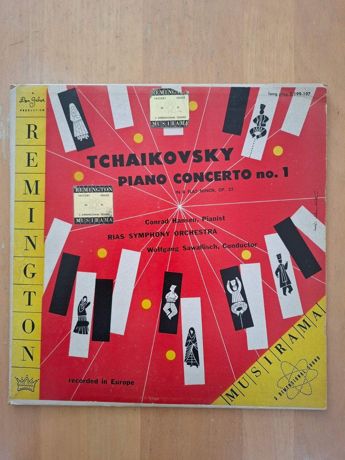 Tchaikovsky Pianoconcert 1 - Conrad Hansen (1955 LP), Cd's en Dvd's, LP, Gebruikt, Soloconcert, Ophalen of Verzenden