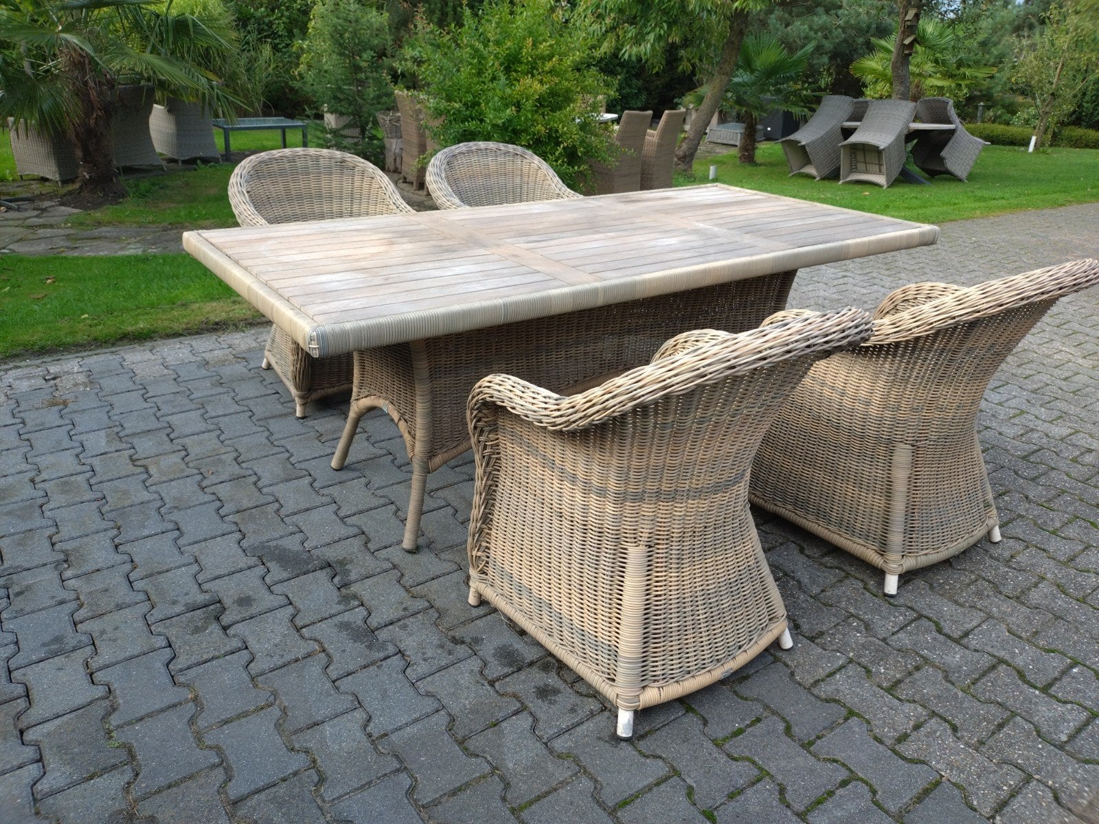 Mooie set van Applebee met 4 of 8 stoelen, Tuin en Terras, Ophalen, Gebruikt