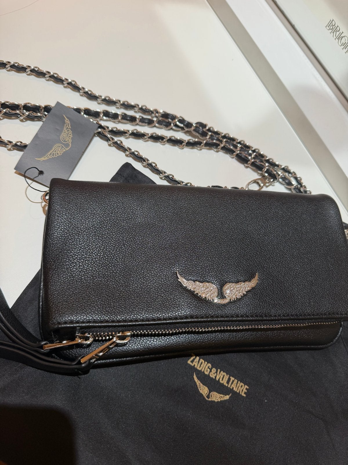 Zadig & Voltaire Rock Nano schoudertas - Zwart leer, Ophalen of Verzenden, Nieuw, Zwart, Schoudertasje