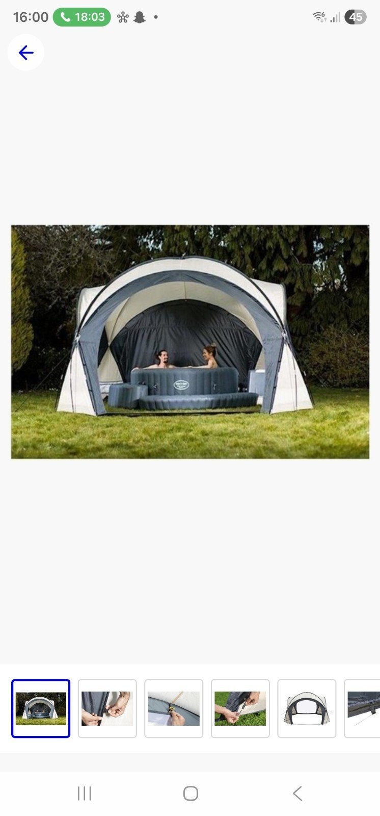 Jacuzzi tent, Ophalen, Zo goed als nieuw