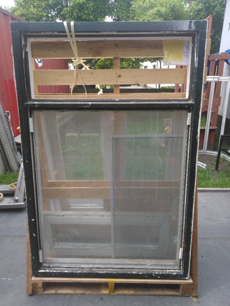 Raamkozijn 2x, Gebruikt, Raamkozijn, Inclusief glas, 75 tot 150 cm