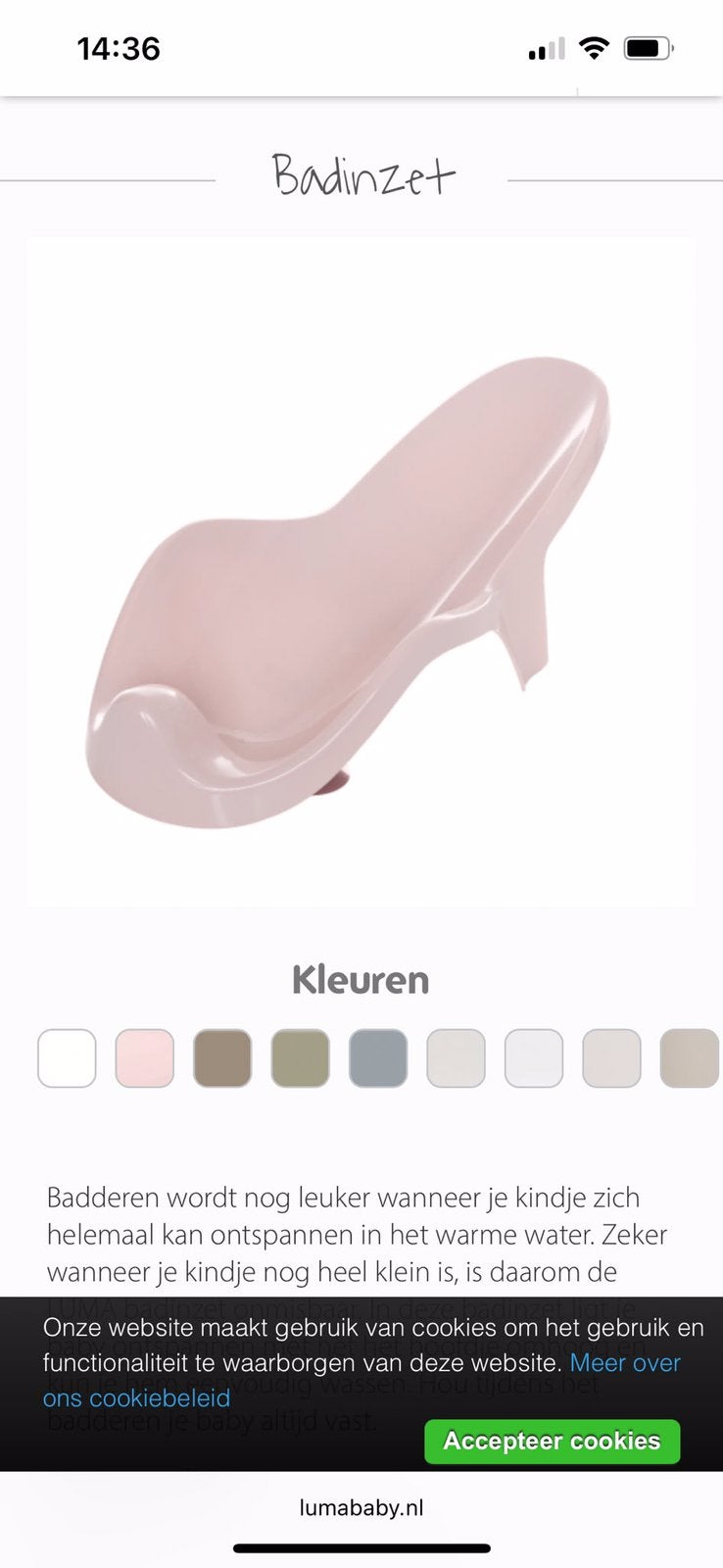 Luma babybadenwanne, Ophalen of Verzenden, Zo goed als nieuw