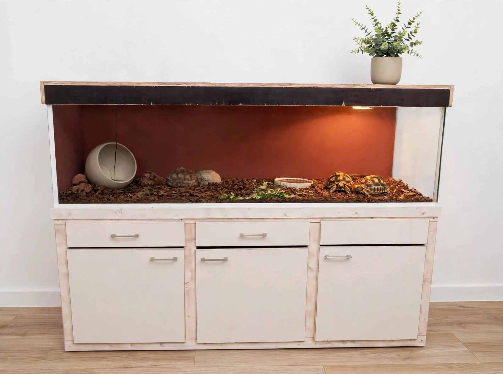 2 meter lang terrarium met onderkast., Dieren en Toebehoren, Ophalen of Verzenden, 110 cm of meer, Hok, 60 tot 90 cm