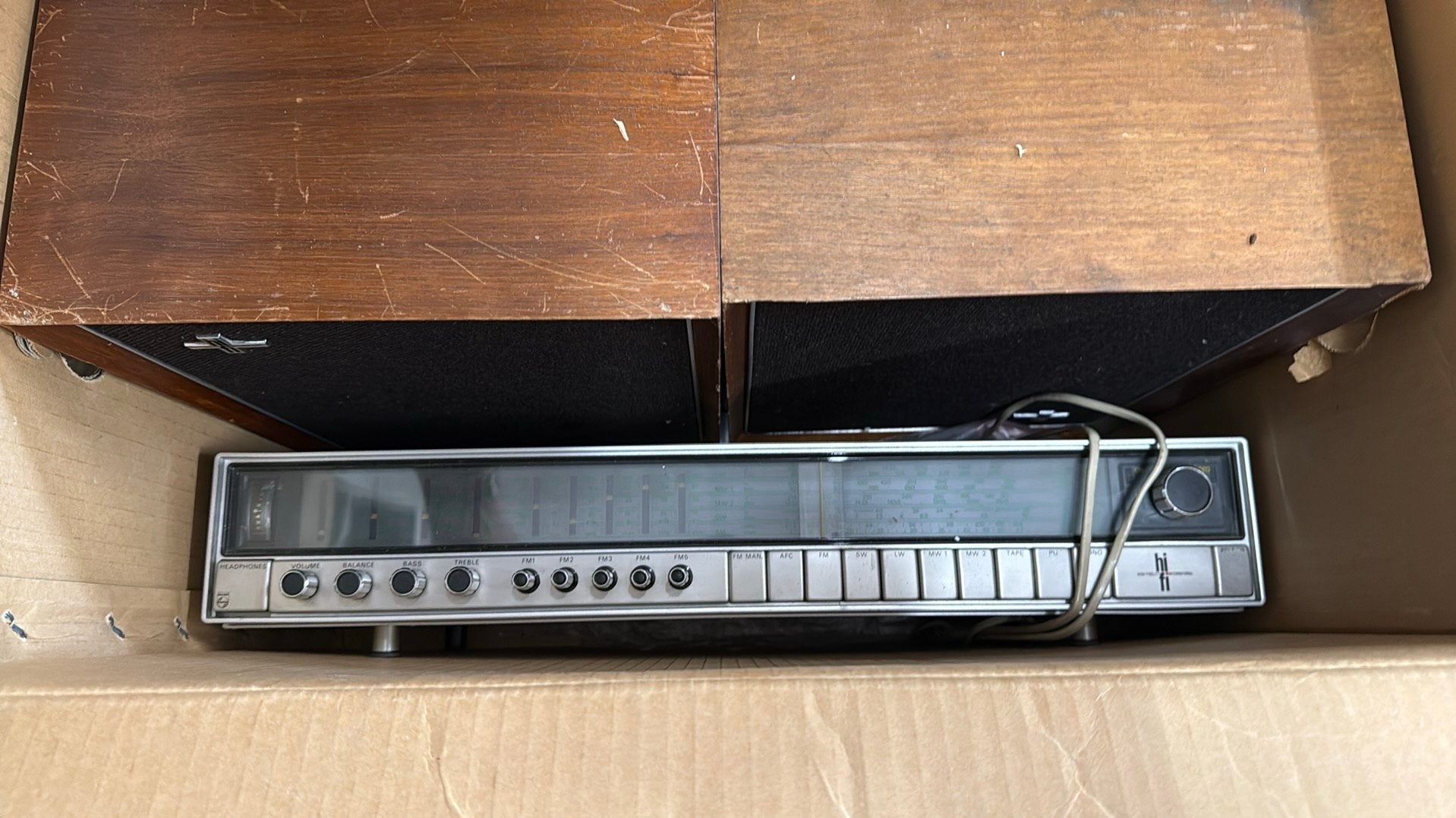 Vintage Philips 22RH702 met luidsprekers (schuurvondst), Audio, Tv en Foto, Stereo-sets, Ophalen, Gebruikt, Philips