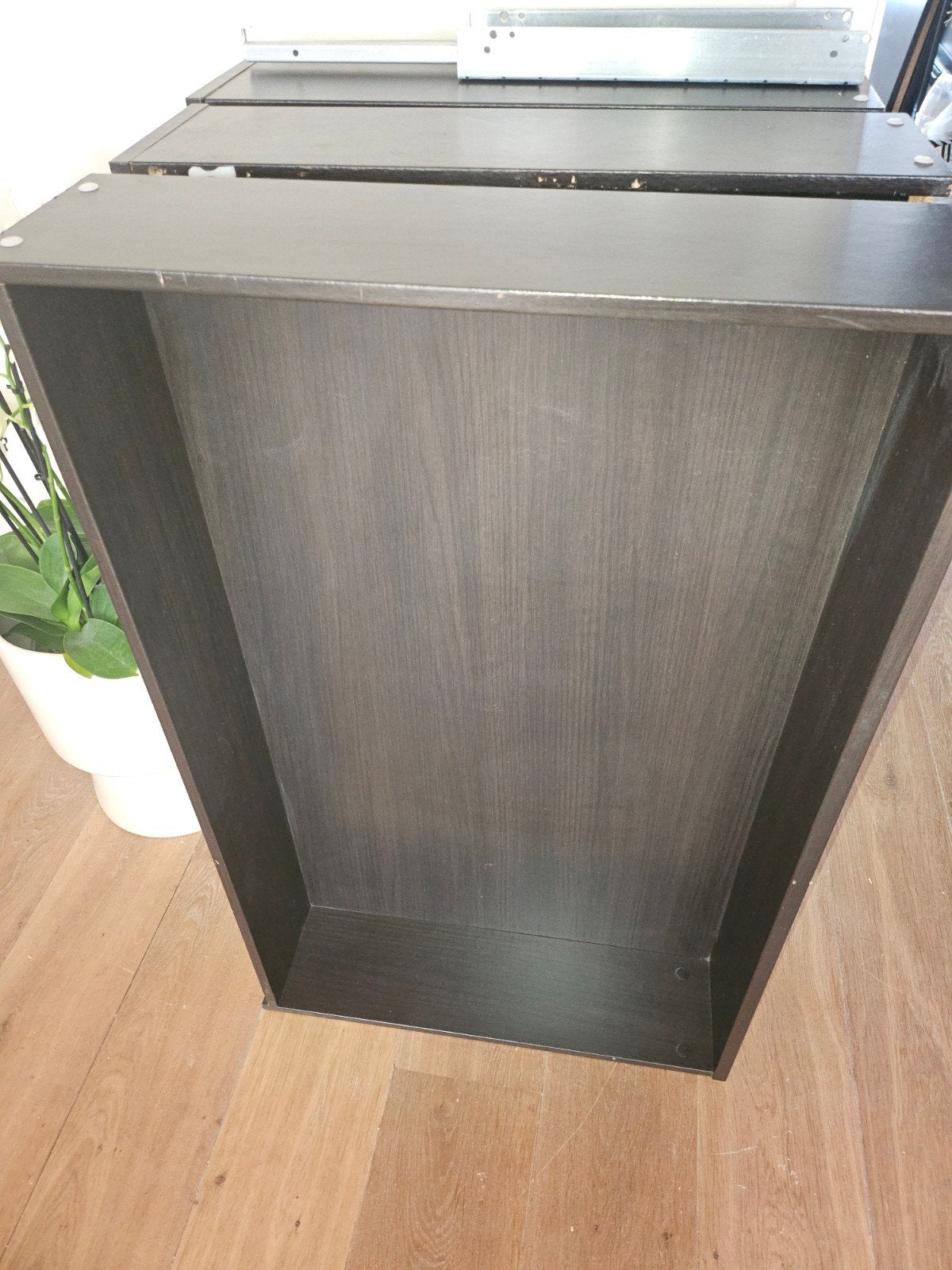ZWART/BRUINE PAX KAST IKEA, Ophalen, 200 cm of meer, 50 tot 100 cm, Zo goed als nieuw