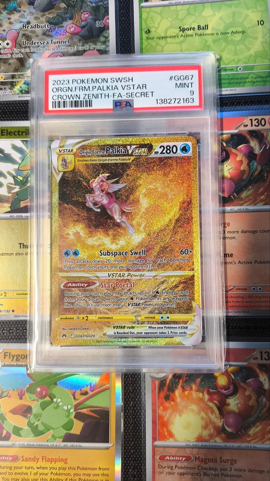 Origin Forme Palkia VSTAR GG67/GG70 PSA 9 Mint Pokémon Kaart, Ophalen of Verzenden, Nieuw, Losse kaart, Foil