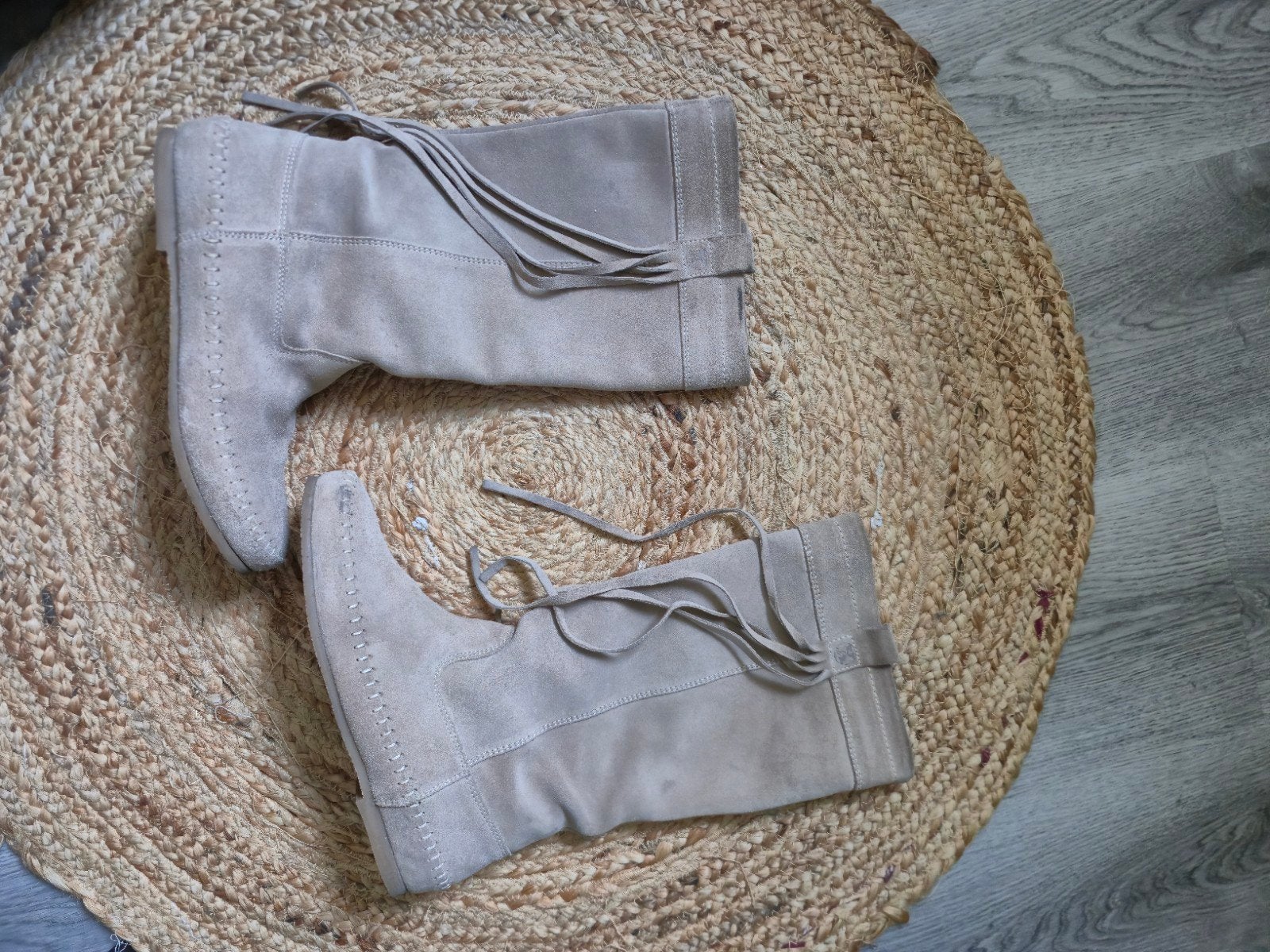 Ibiza style suède laarzen maat 39 - Post Xchange, Beige, Lage of Enkellaarzen, Post Xchange, Ophalen of Verzenden