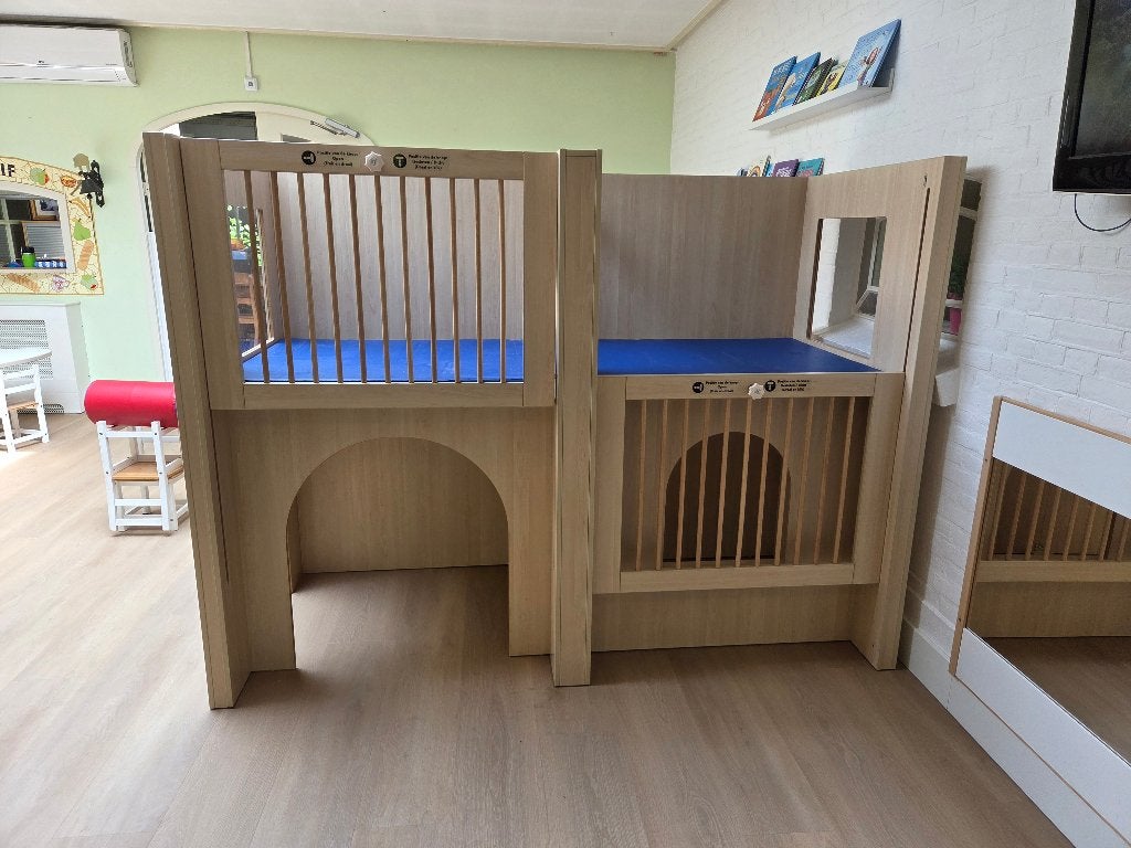 Dubbele box op hoogte, Kinderen en Baby's, Ophalen, Zo goed als nieuw