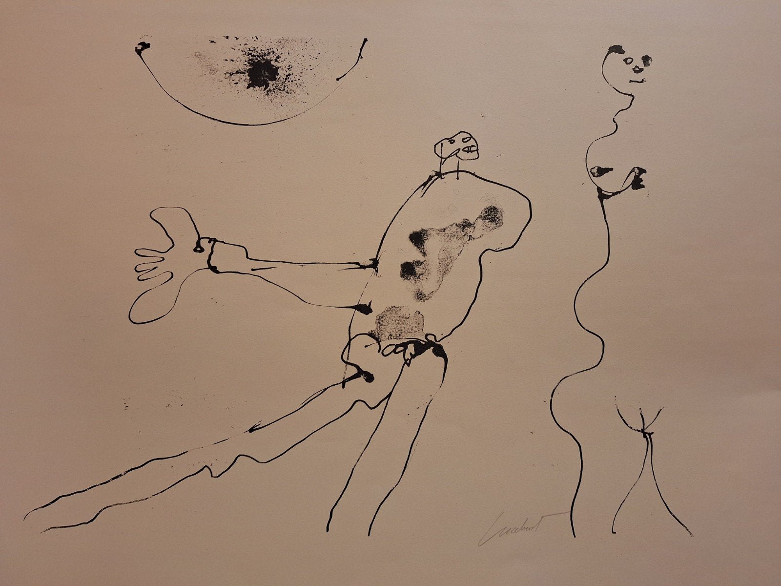 Lucebert - Cobra-kunst Zeefdruk, Ophalen of Verzenden, Abstract, Zeefdruk