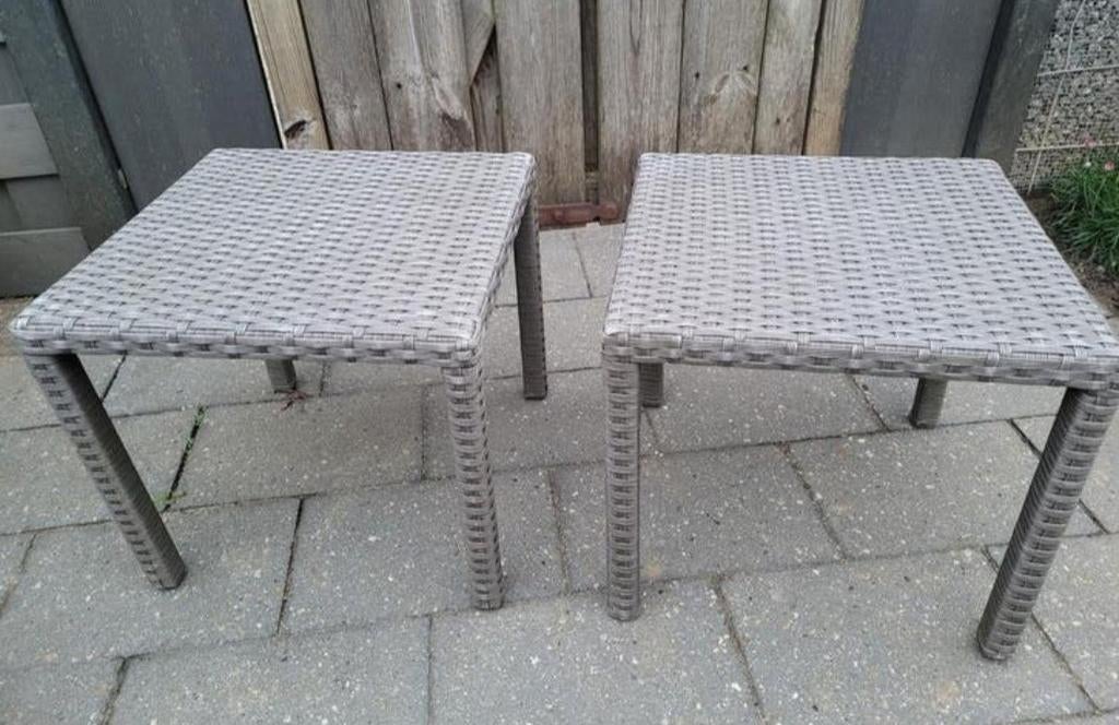 Tafeltjes bijzet. 40x40 buiten, Ophalen of Verzenden, Gebruikt
