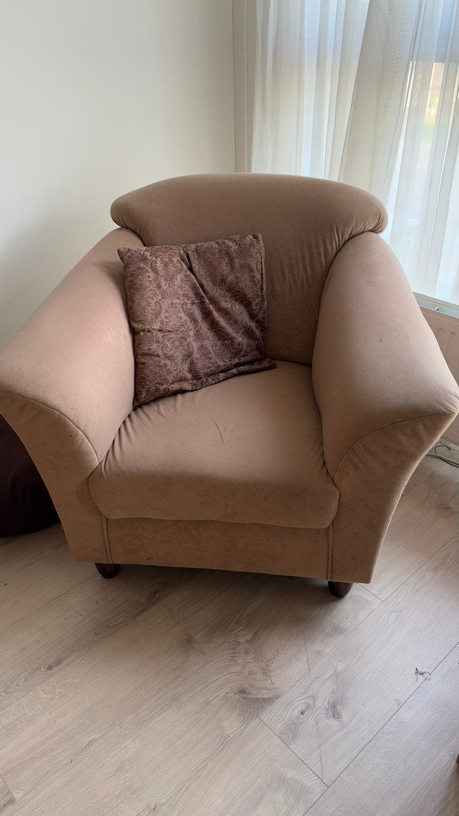 Comfortabele 2-zitsbank en fauteuil - Gebruikt, Ophalen, Gebruikt, 150 tot 200 cm, Tweepersoons