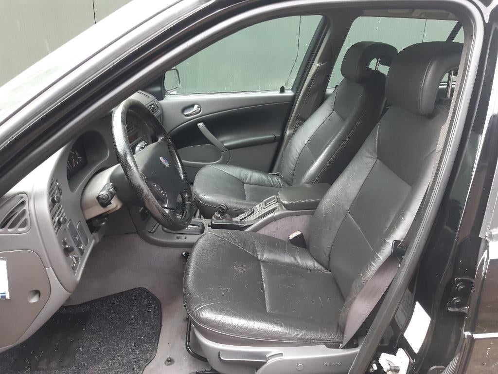 Zwart lederen interieur Saab 9-5 Estate (1998-2005), Auto-onderdelen, Interieur en Bekleding, Ophalen, Gebruikt, Saab