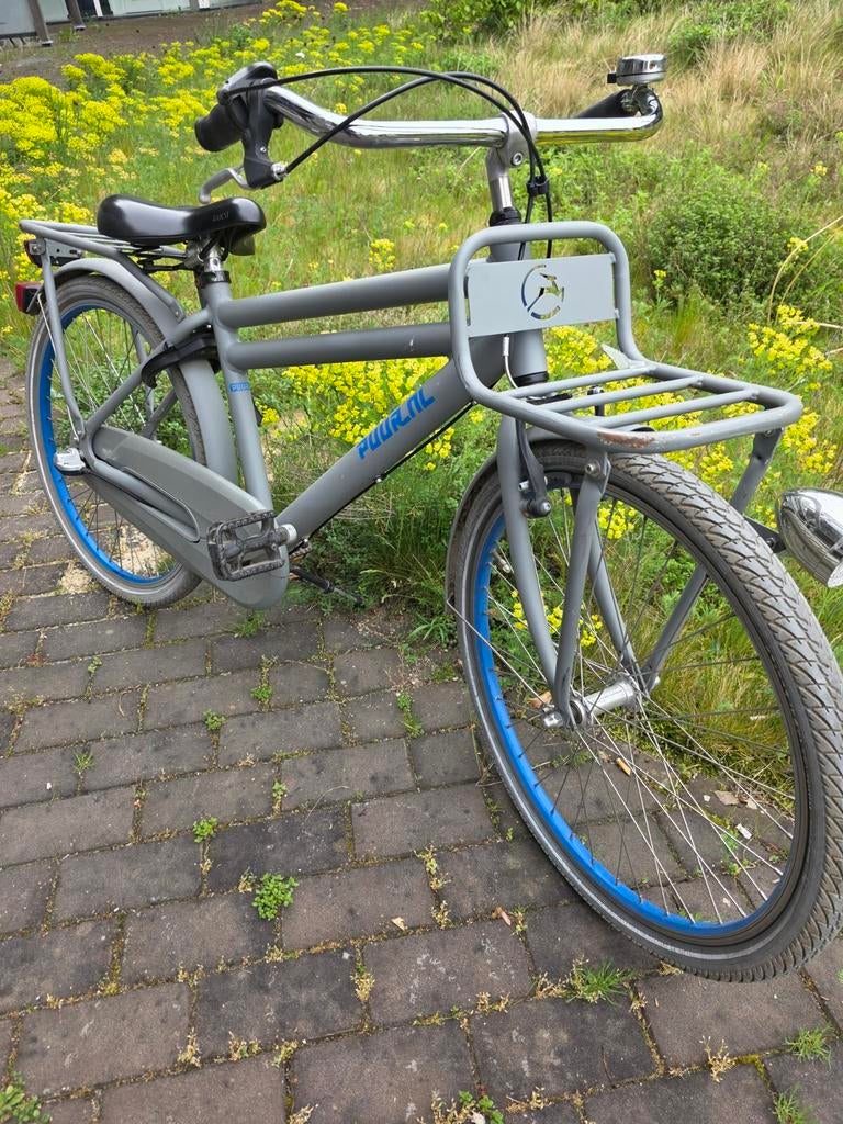 Gazelle puur nl jongensfiets 24 inch grijs blauw IZGS, Fietsen en Brommers, Fietsen | Jongens, Ophalen, Gebruikt, 24 inch, Versnellingen