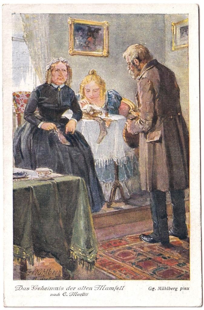 Reclamekaart Bijloos 3 - Hoofd Eau de Cologne  - Muhlberg, Ophalen of Verzenden, 1920 tot 1940, Ongelopen, Overige thema's