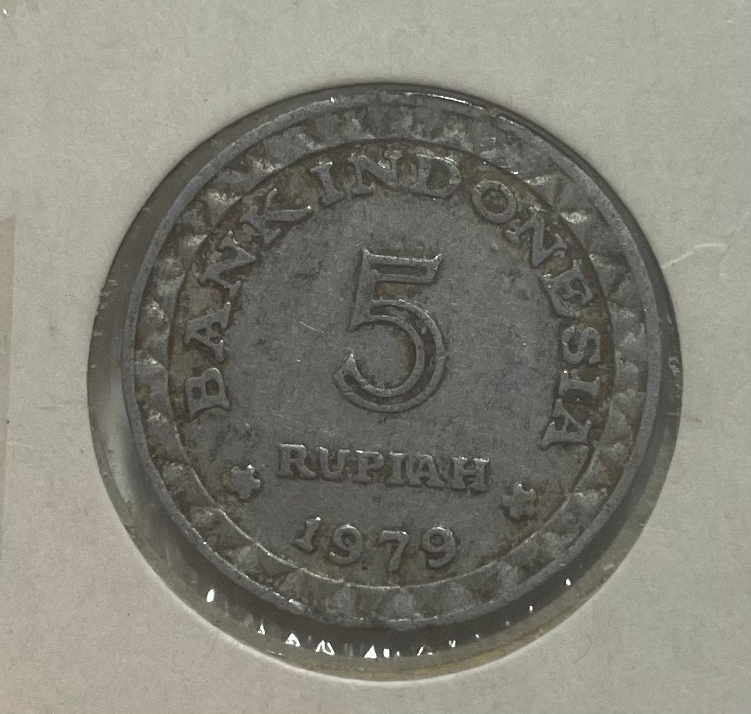 5 rupiah Indonesië 1979, Postzegels en Munten, Munten | Azië, Ophalen of Verzenden, Zuidoost-Azië