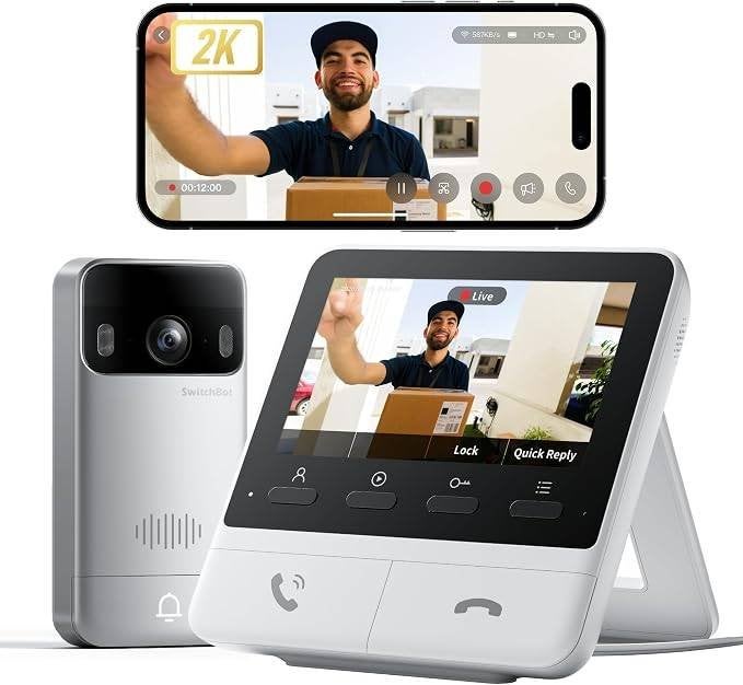 Deurbel 2K met Video Camera, Ophalen of Verzenden, Bewegingsdetectiesensor, Nieuw, Draadloos