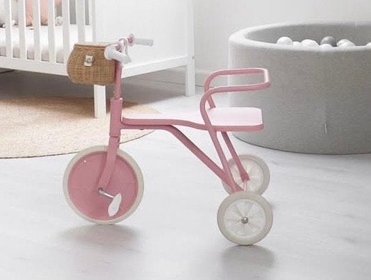 Roze driewieler van foxrider, Ophalen, Gebruikt, Terugtraprem