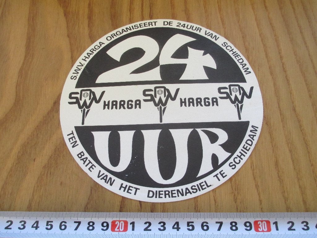 sticker Schiedam S.W.V. HARGA  tbv Dierenasiel, Verzamelen, Ophalen of Verzenden, Zo goed als nieuw