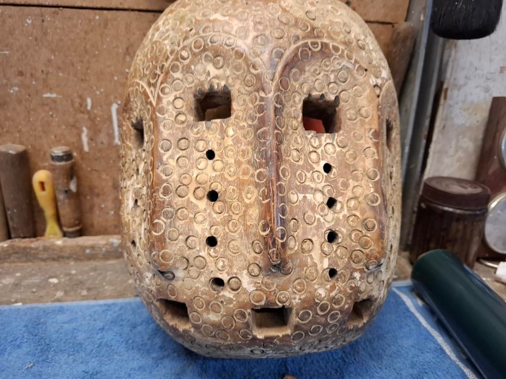 Drie tribale stammen masker Gabon Afrika., Ophalen of Verzenden