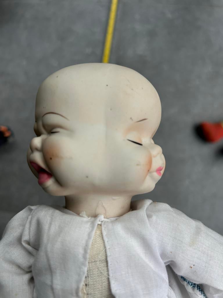 Antieke pop met 3 gezichten - Uniek verzamelobject, Ophalen, Gebruikt, Pop