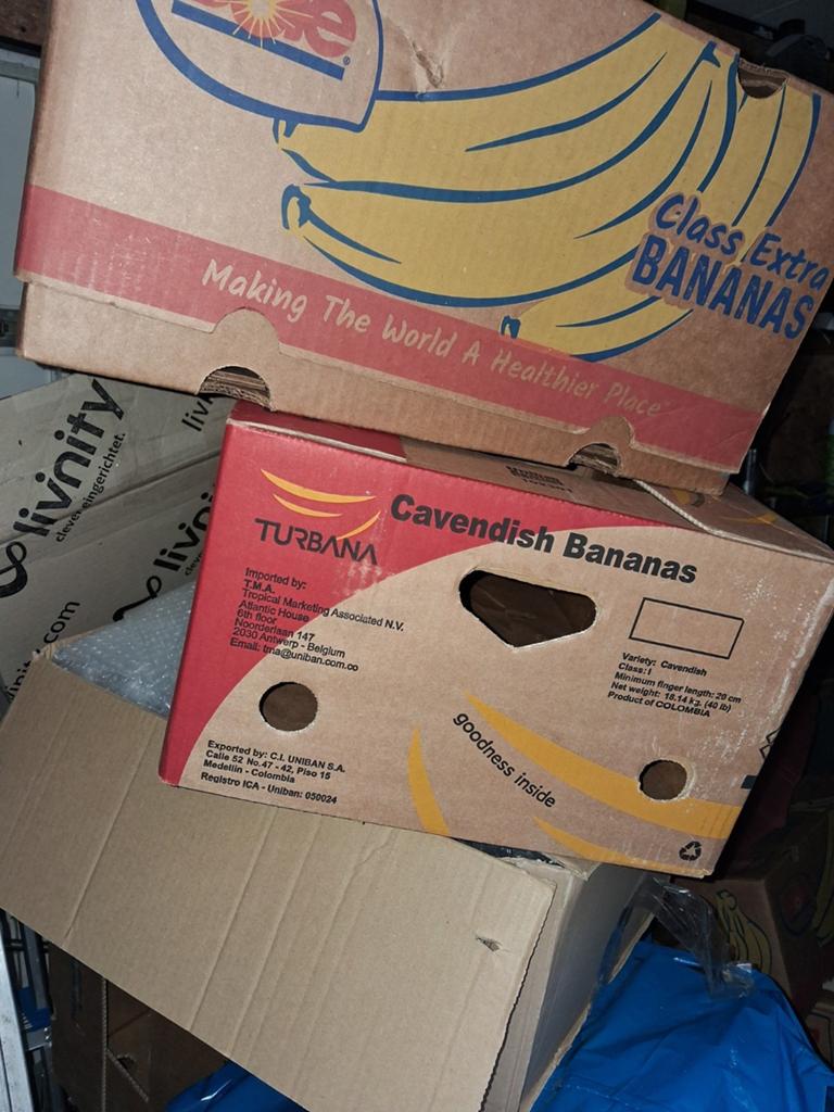 Ong. 25 verhuisdozen + 8 bananendozen GRATIS, Ophalen, 50 tot 75 cm, Doos, 35 tot 50 cm